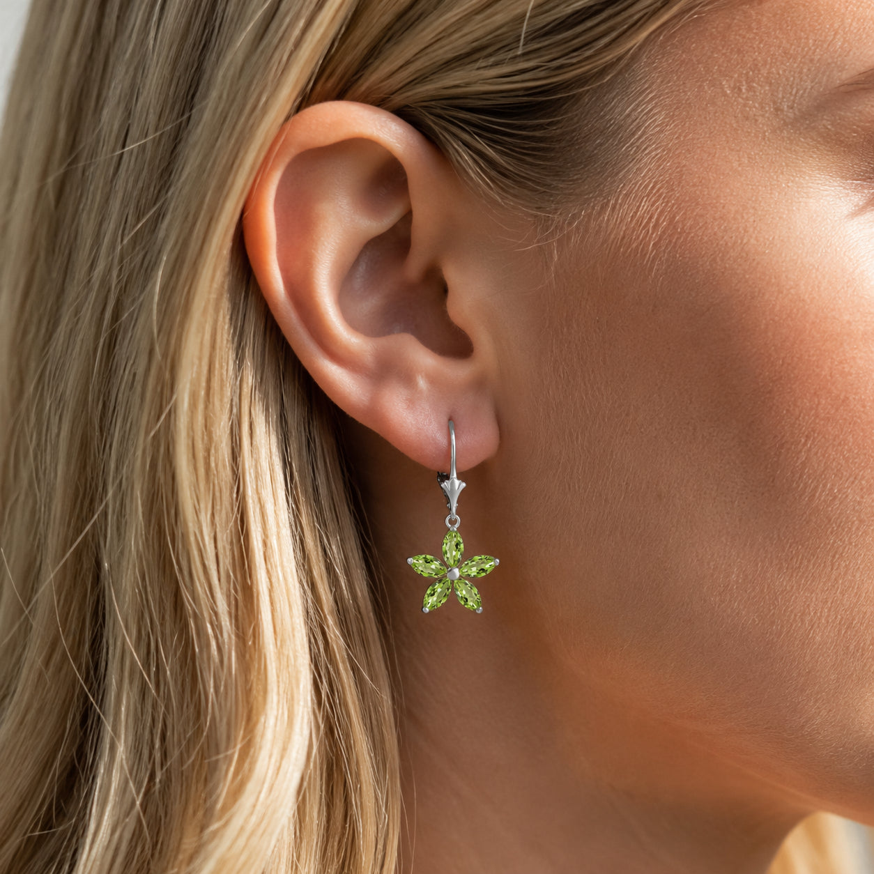 White Gold Heritage Earrings Citrine 10K — Stella