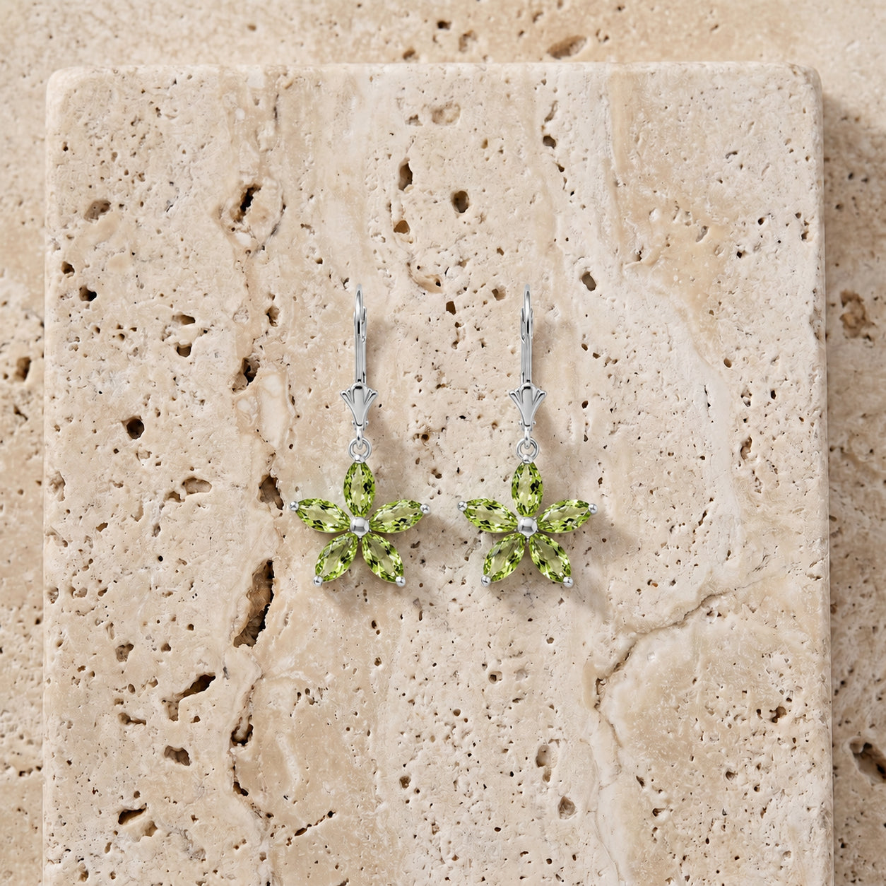 White Gold Heritage Earrings Citrine 10K — Stella
