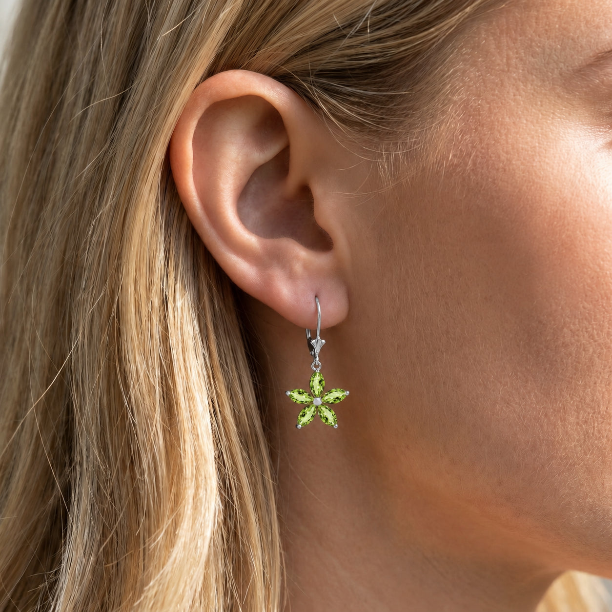 White Gold Heritage Earrings Citrine 10K — Stella