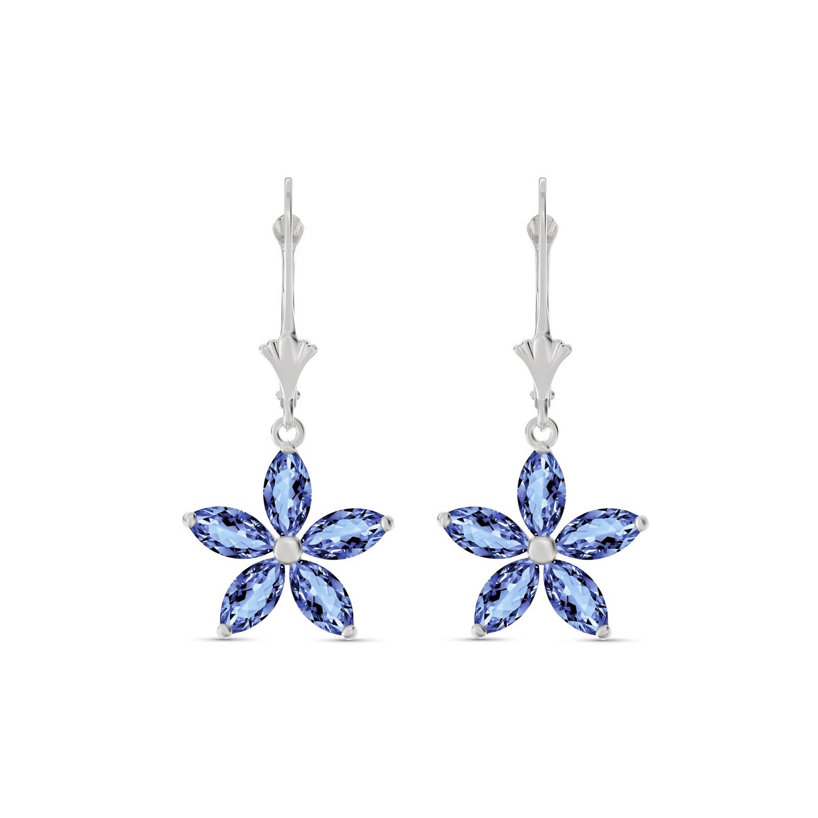 White Gold Heritage Earrings Green Amethyst 10K — Stella