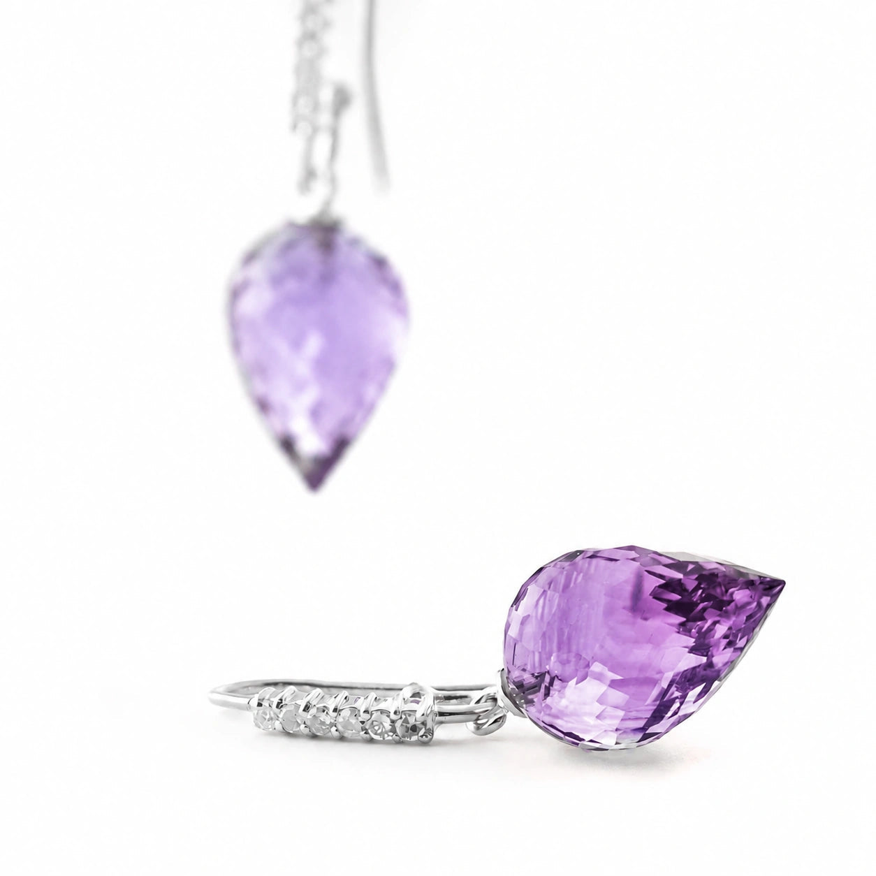 White Gold Diamond & Amethyst — Mariagermana