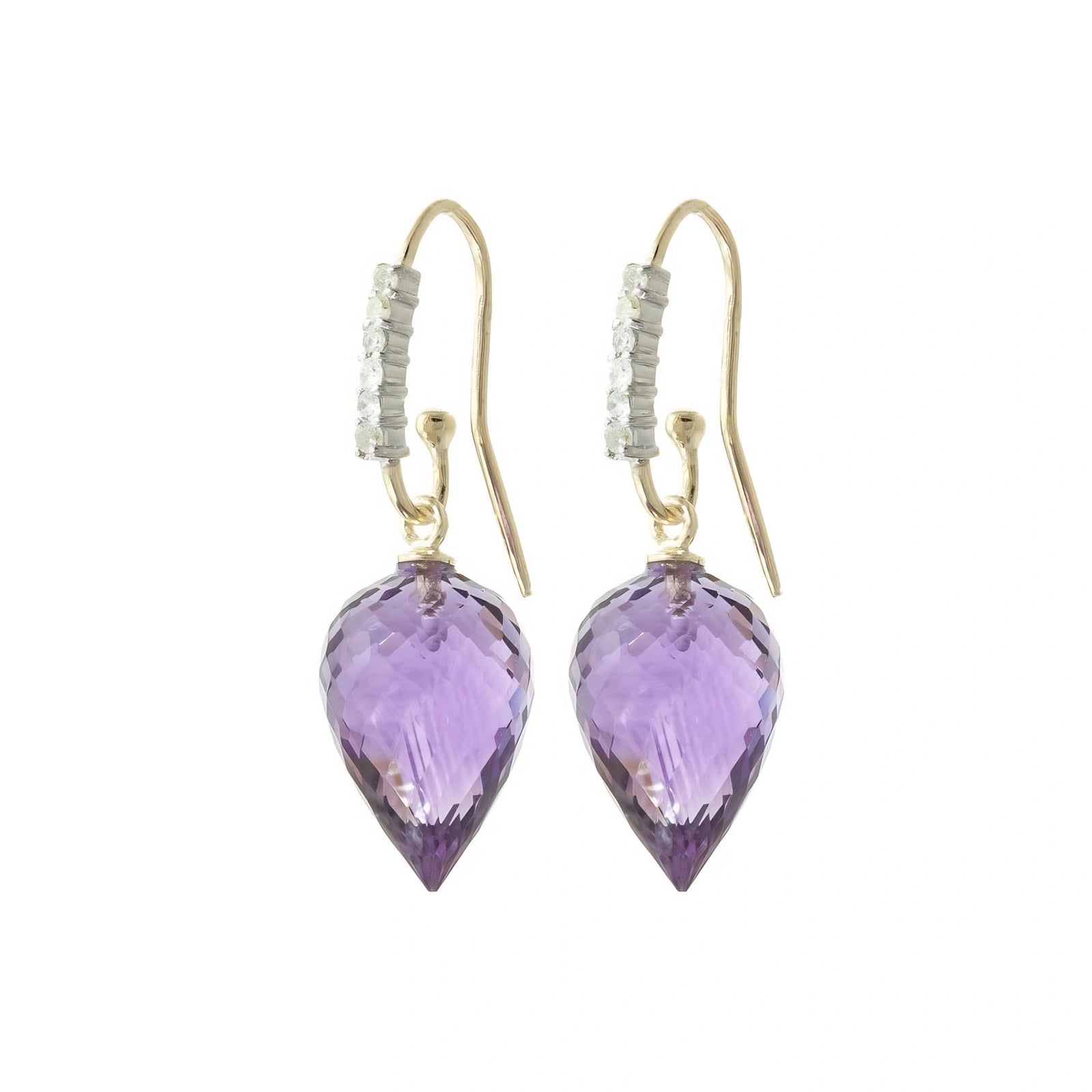 Yellow Gold Diamond & Amethyst — Mariagermana