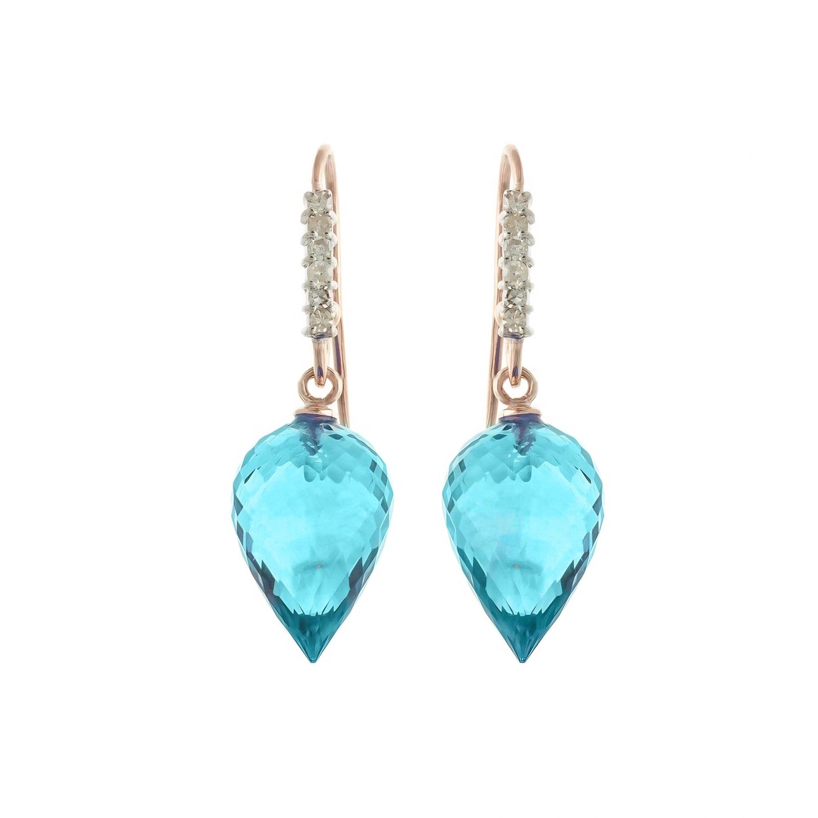 Rose Gold Diamond & Blue Topaz — Mariagermana