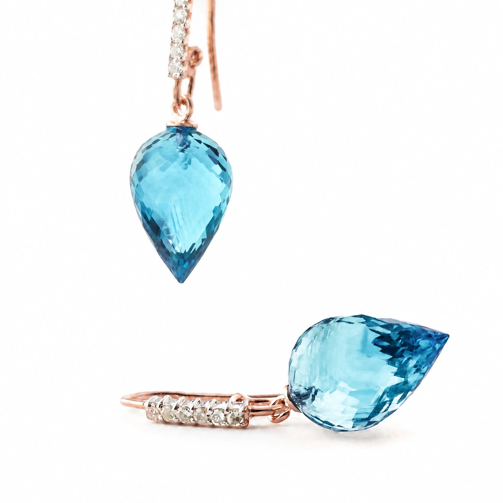 Rose Gold Diamond & Blue Topaz — Mariagermana