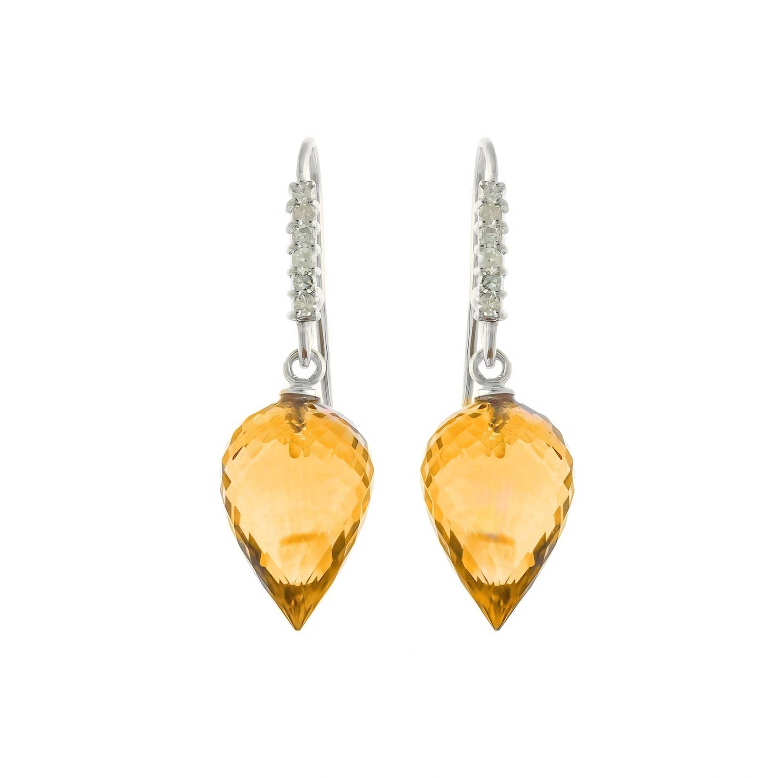 White Gold Diamond & Citrine — Mariagermana