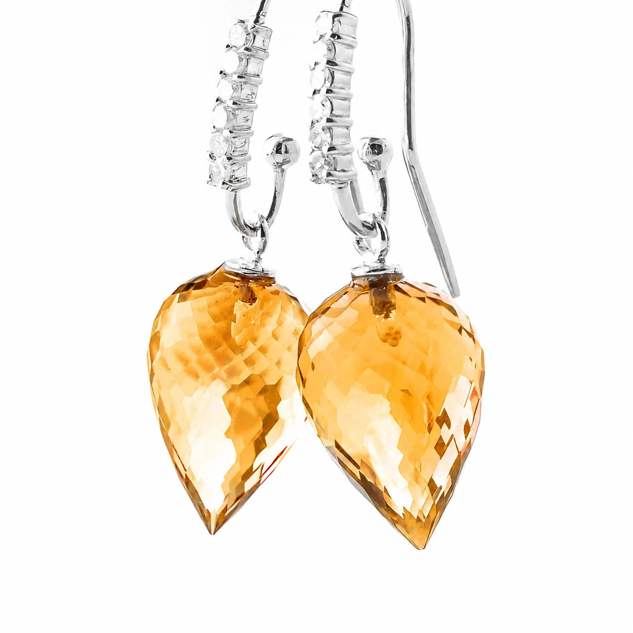 White Gold Diamond & Citrine — Mariagermana