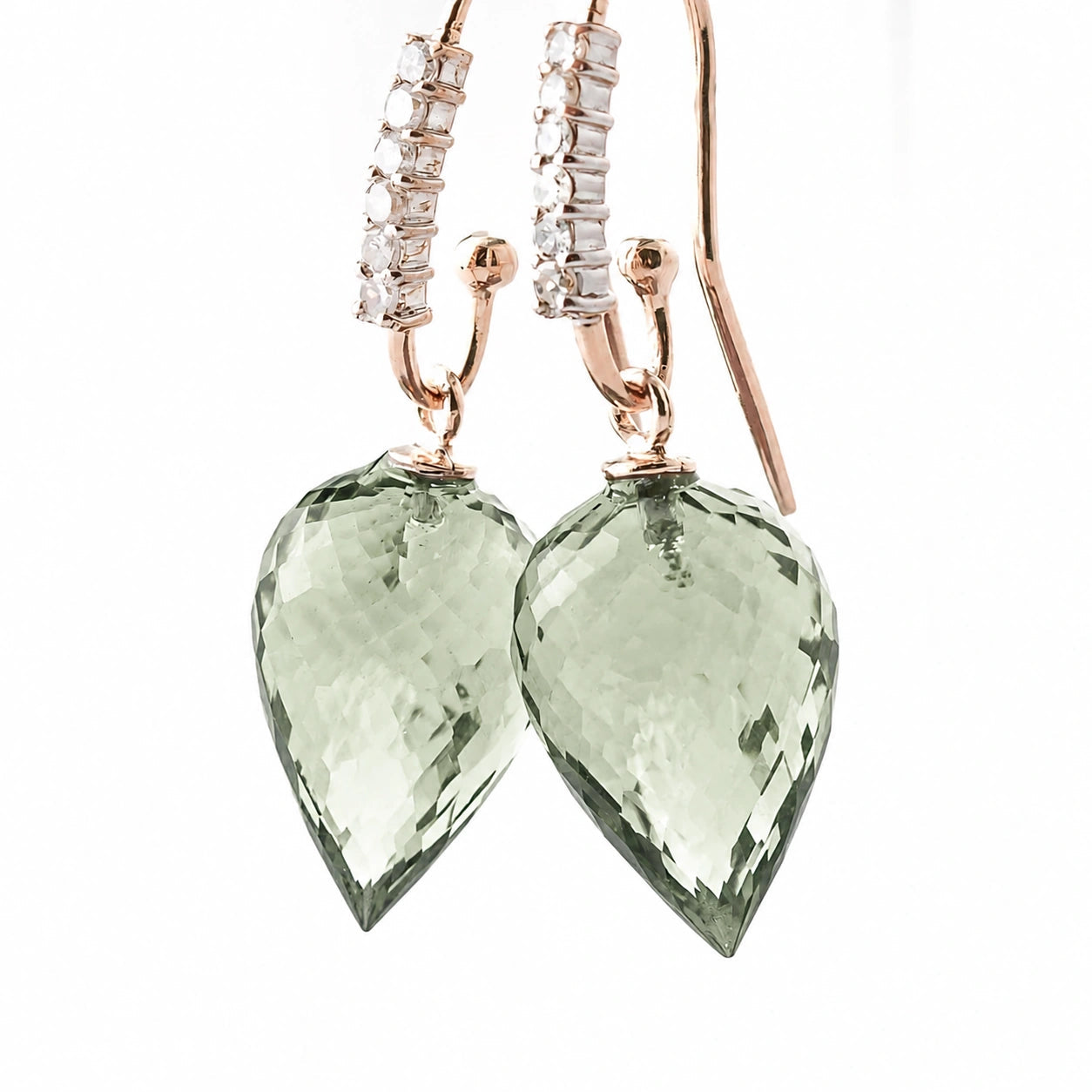 Rose Gold Diamond & Green Amethyst — Mariagermana