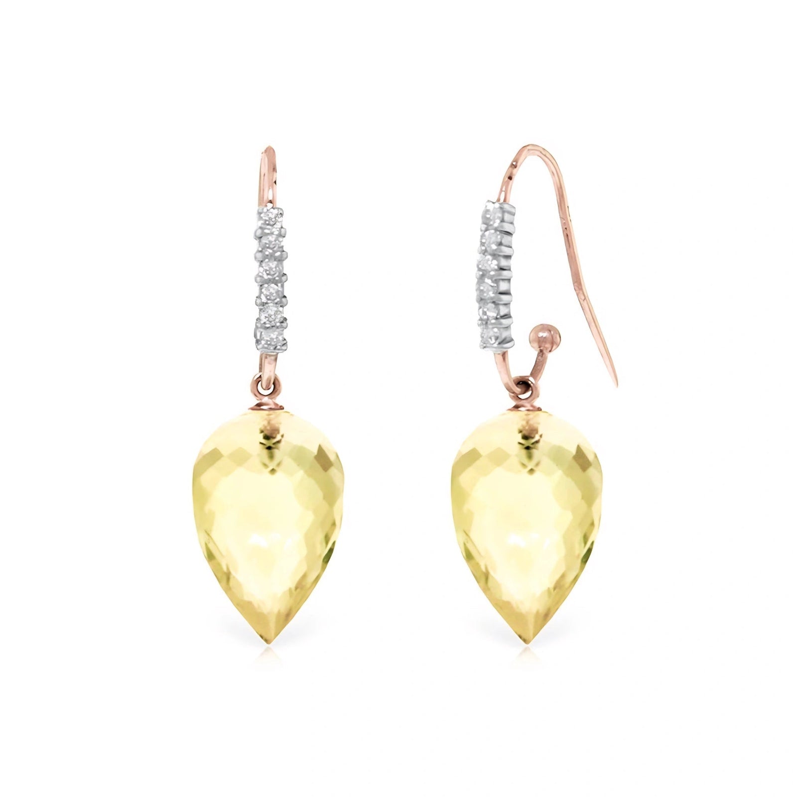 Rose Gold Diamond & Lemon Quartz — Mariagermana