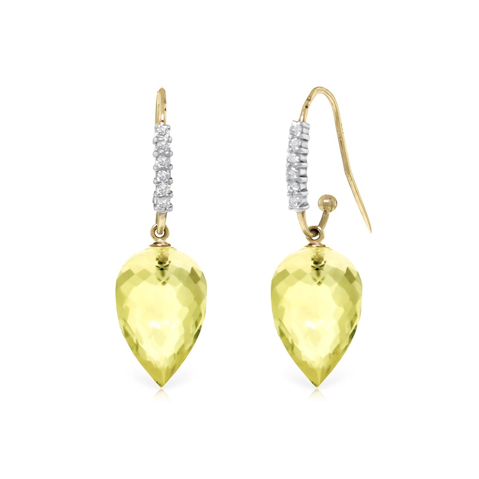 Yellow Gold Diamond & Lemon Quartz — Mariagermana