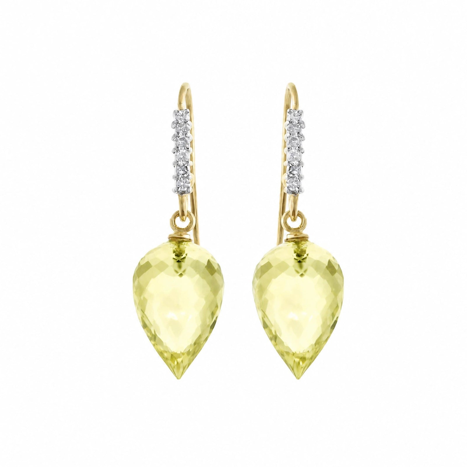 Yellow Gold Diamond & Lemon Quartz — Mariagermana