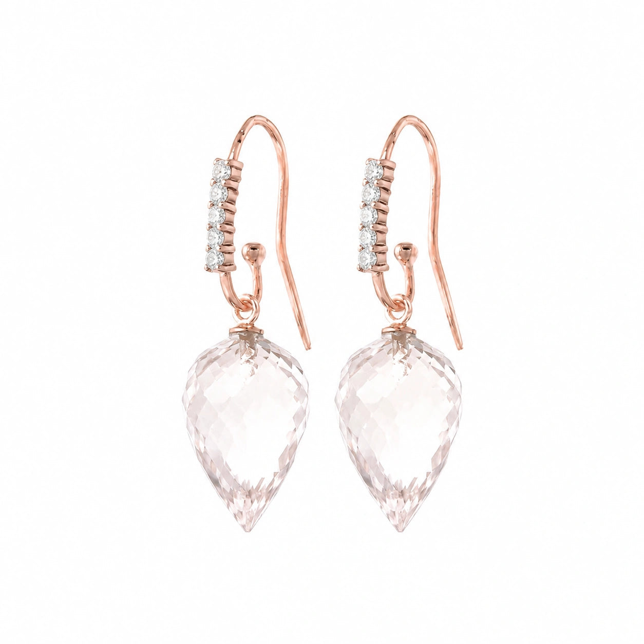 Rose Gold Diamond & White Topaz — Mariagermana