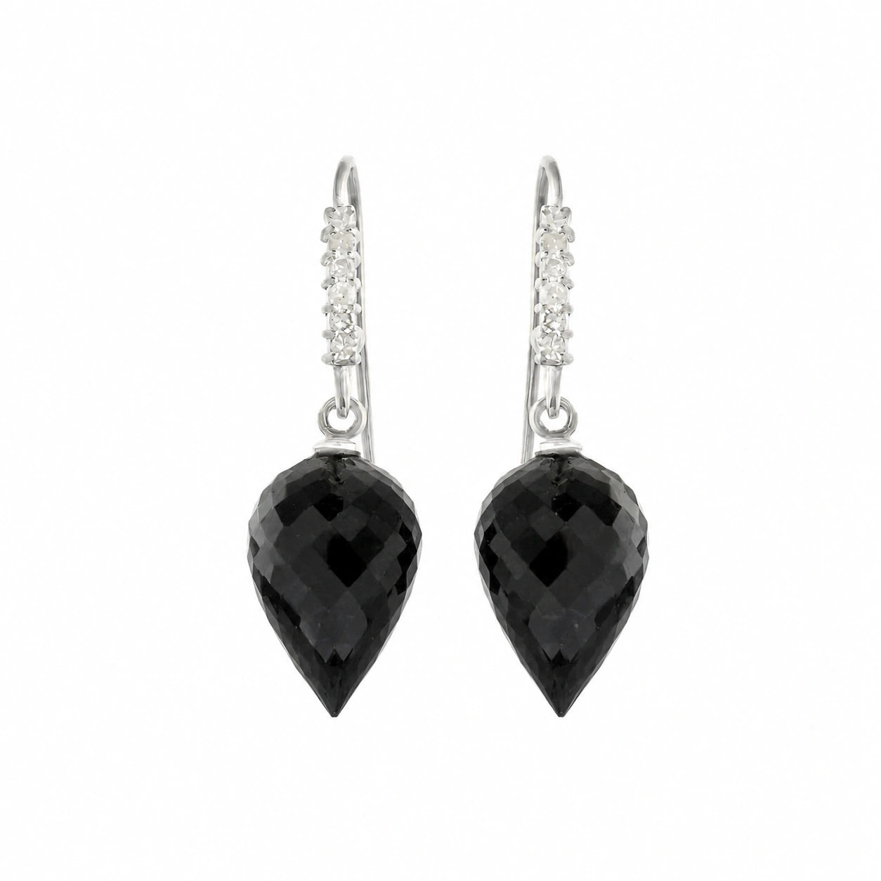 White Gold Earrings Spinel 10K — Carina