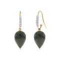 Yellow Gold Earrings Spinel & Diamond — Carina