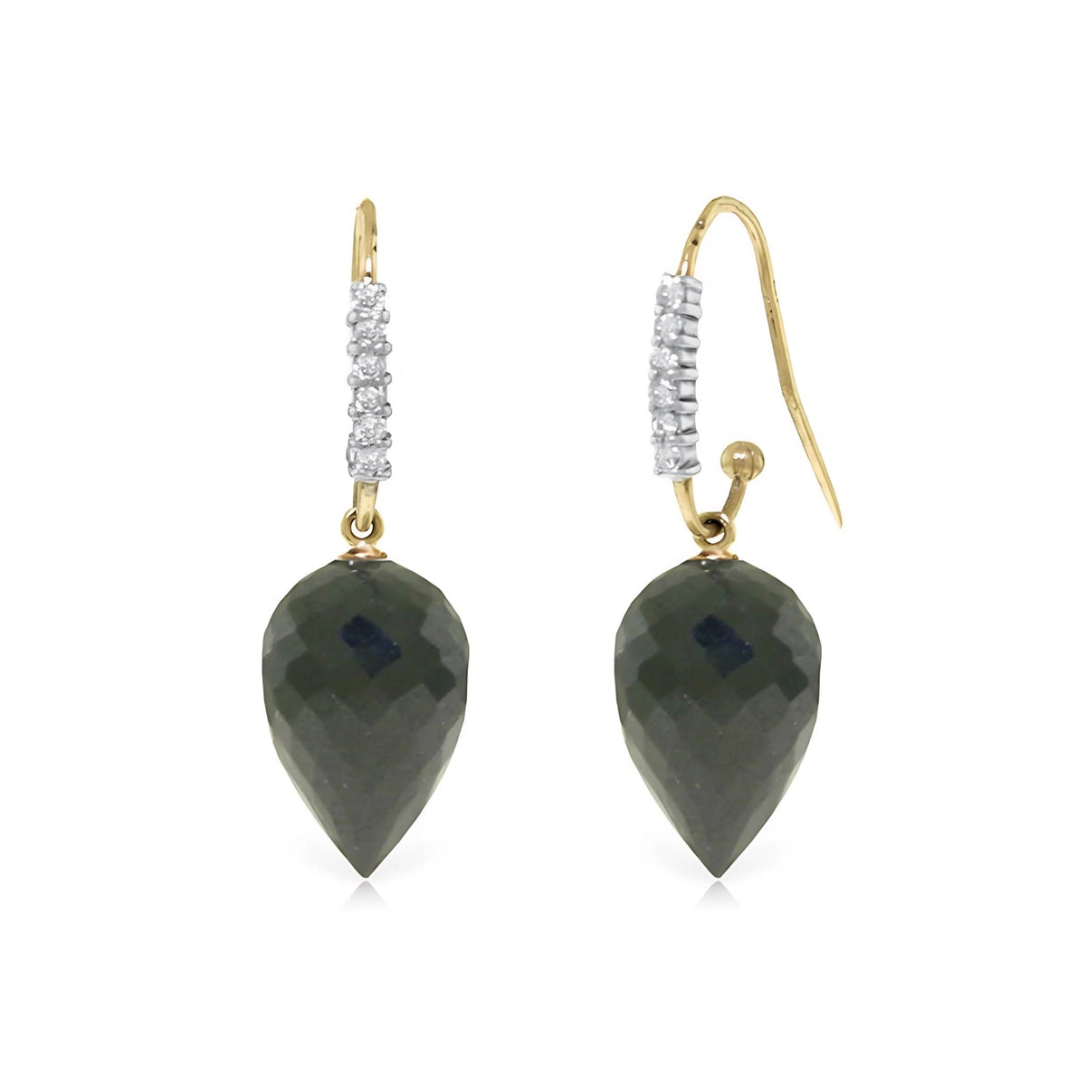 Yellow Gold Earrings Spinel 10K — Carina