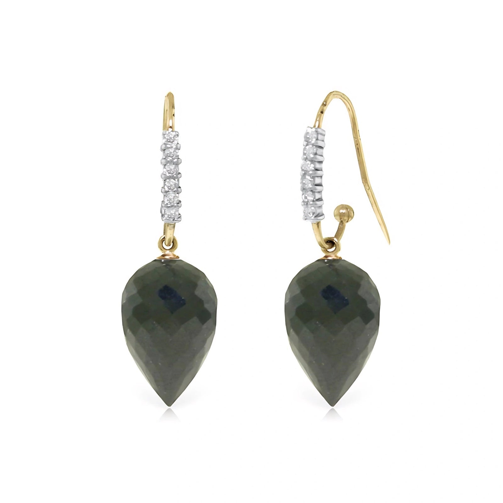 Yellow Gold Earrings Spinel 10K — Carina