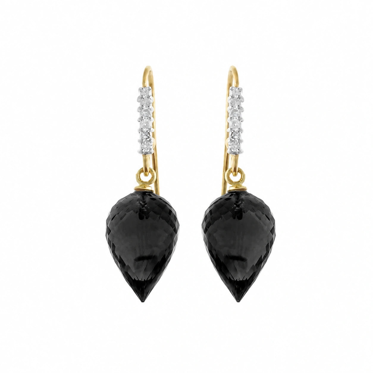 Yellow Gold Earrings Spinel 10K — Carina