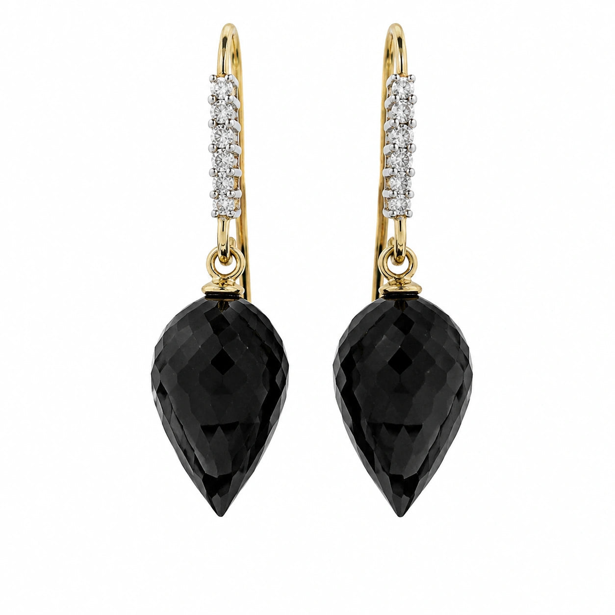 Yellow Gold Earrings Spinel 10K — Carina