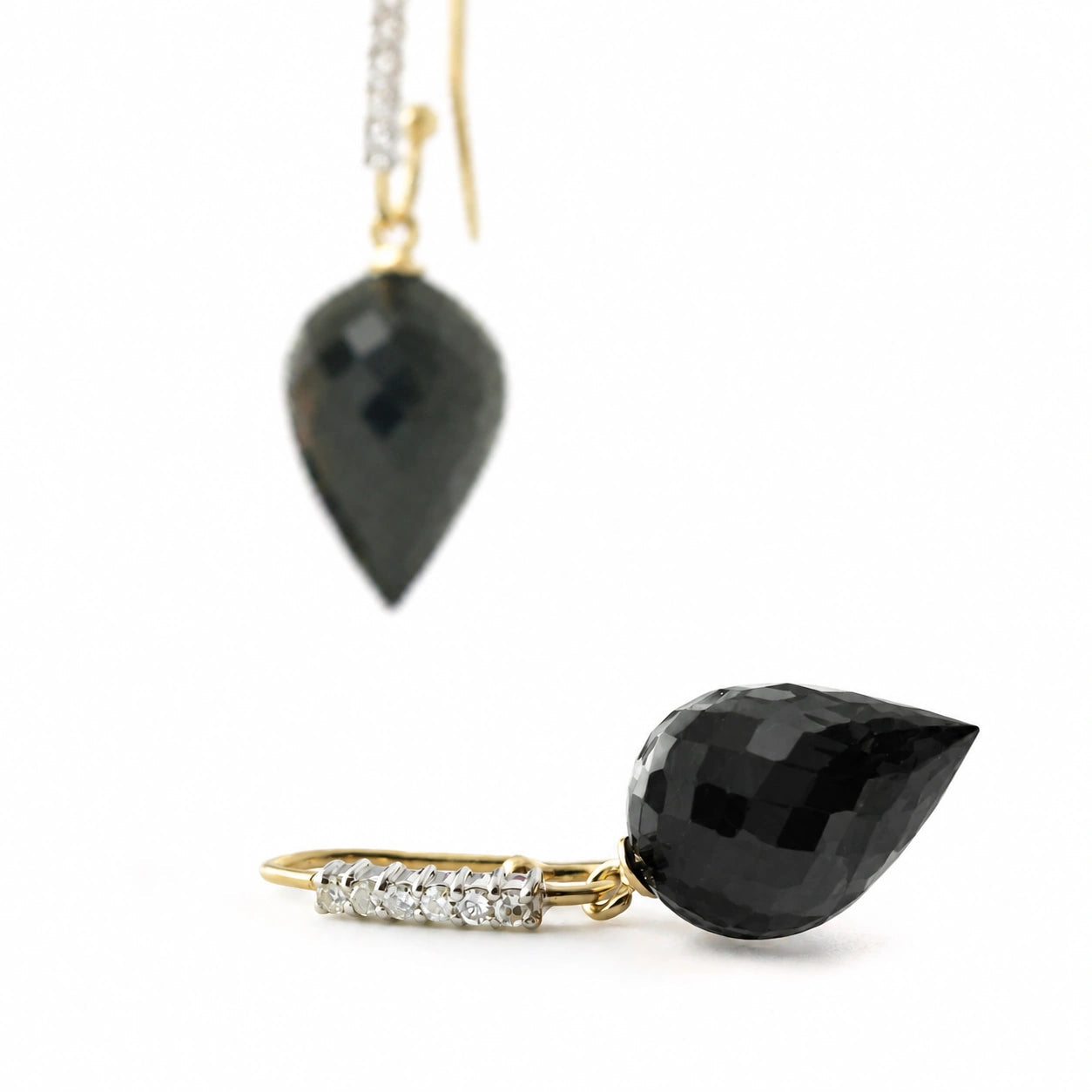 Yellow Gold Earrings Spinel 10K — Carina