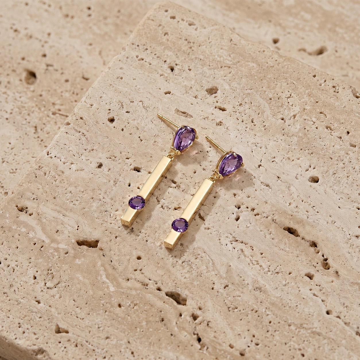Yellow Gold Amethyst — Mariagertrude