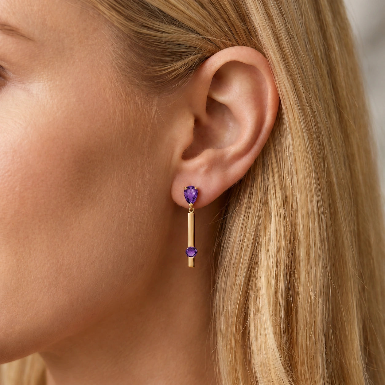 Yellow Gold Amethyst — Mariagertrude