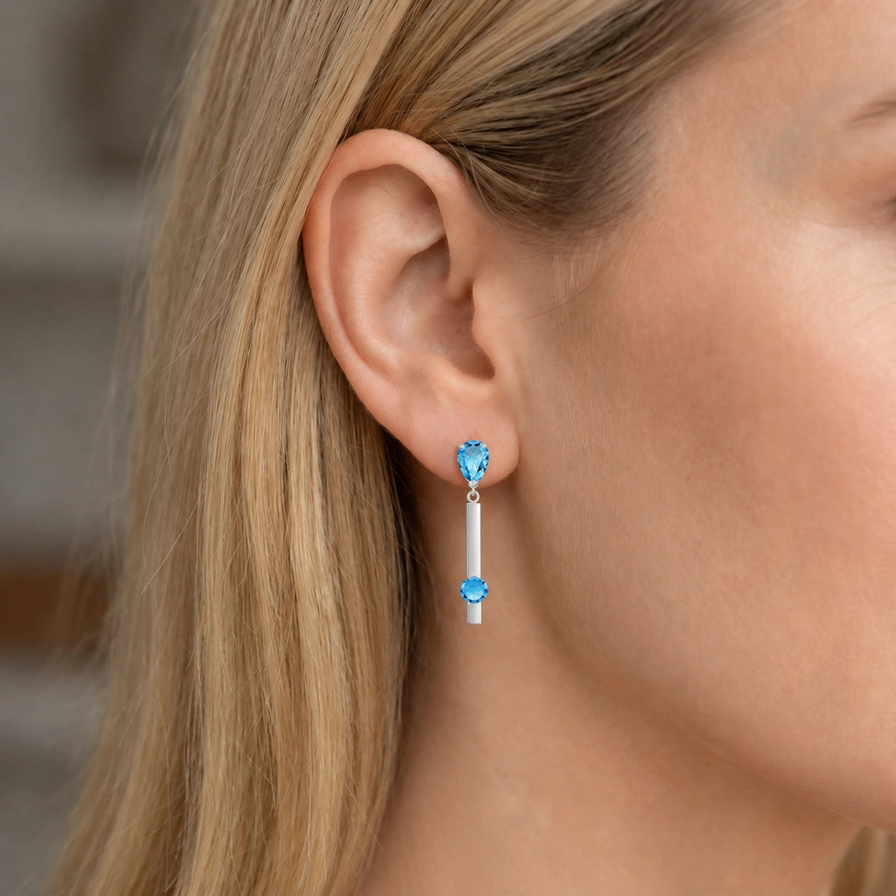 White Gold Blue Topaz — Mariagertrude