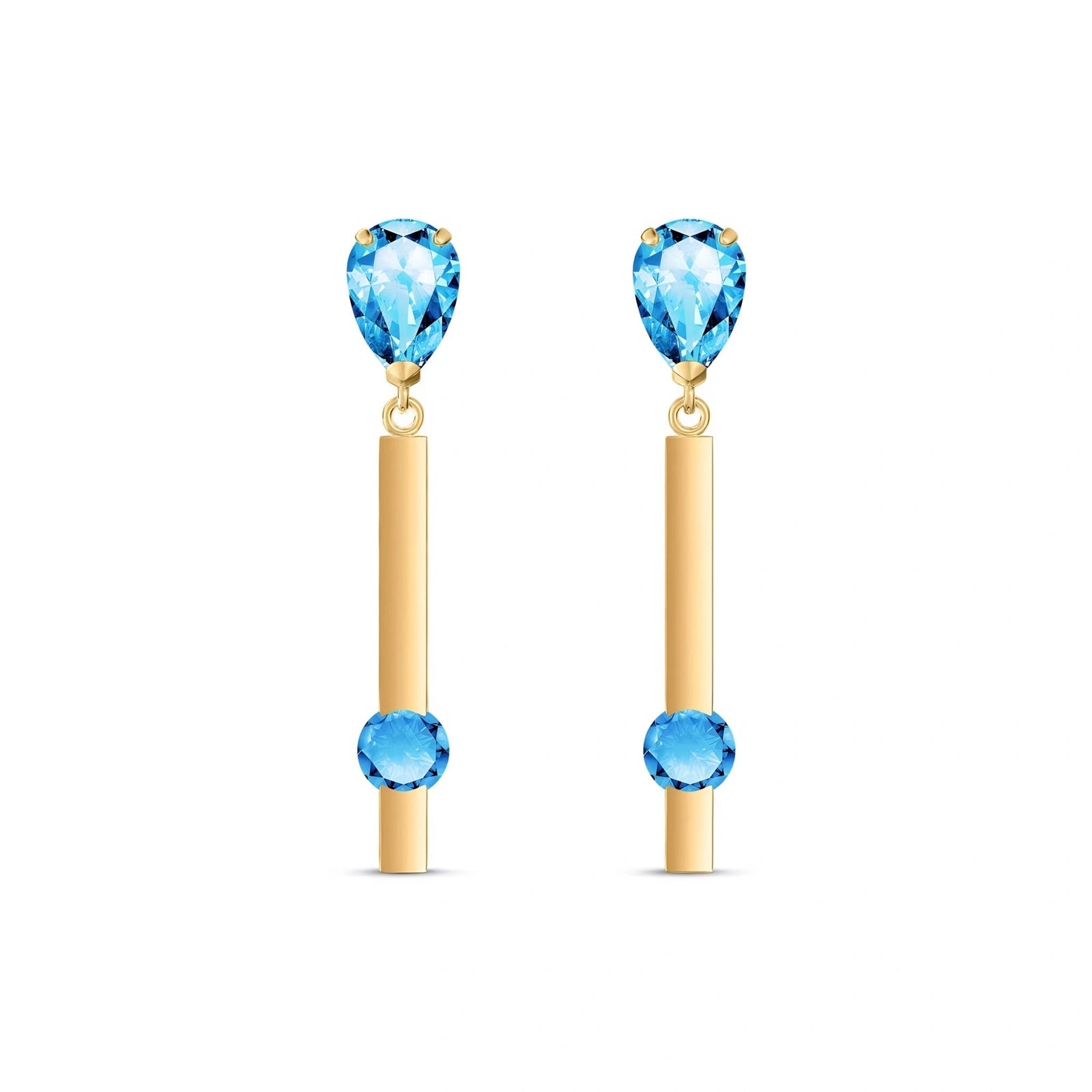 Yellow Gold Blue Topaz — Mariagertrude