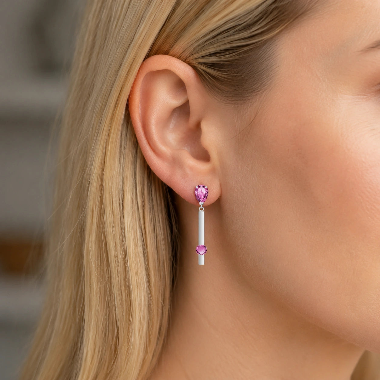 White Gold Pink Topaz — Mariagertrude