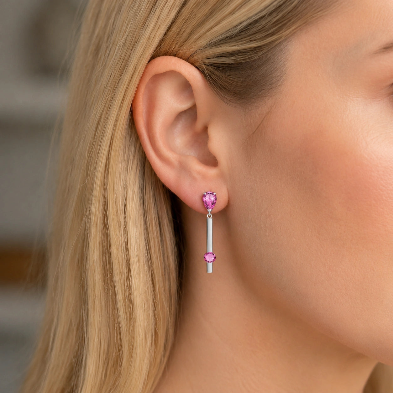 White Gold Pink Topaz — Mariagertrude