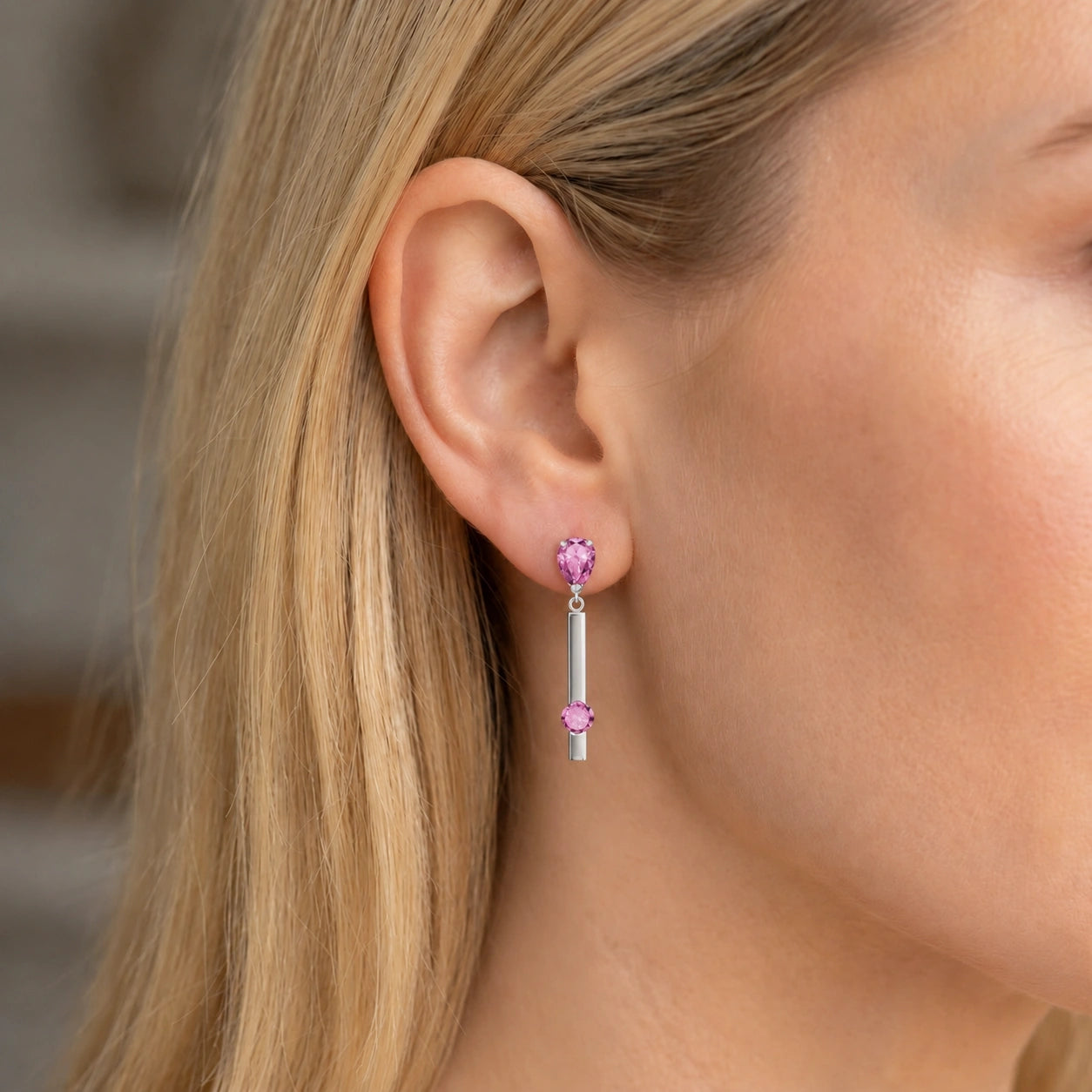 White Gold Pink Topaz — Mariagertrude