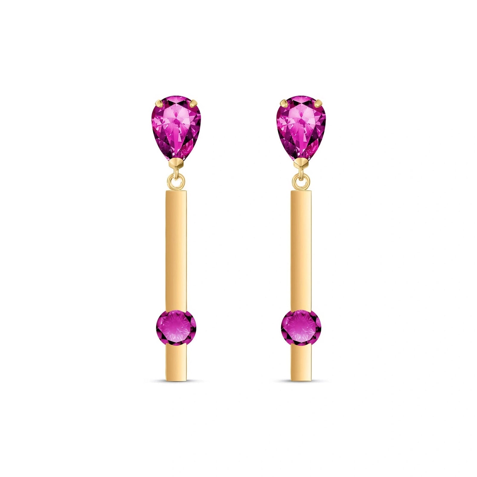 Yellow Gold Pink Topaz — Mariagertrude