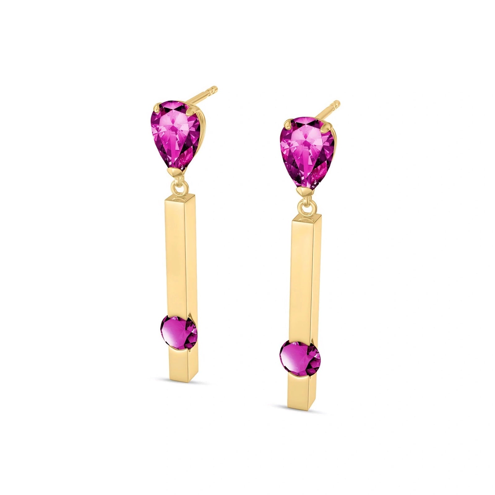 Yellow Gold Pink Topaz — Mariagertrude