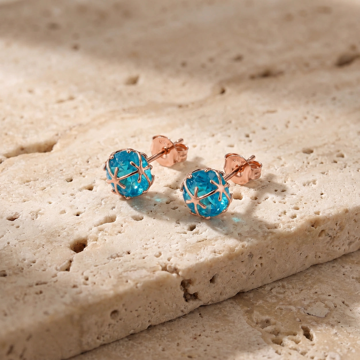 Rose Gold Blue Topaz — Mariagiacinta