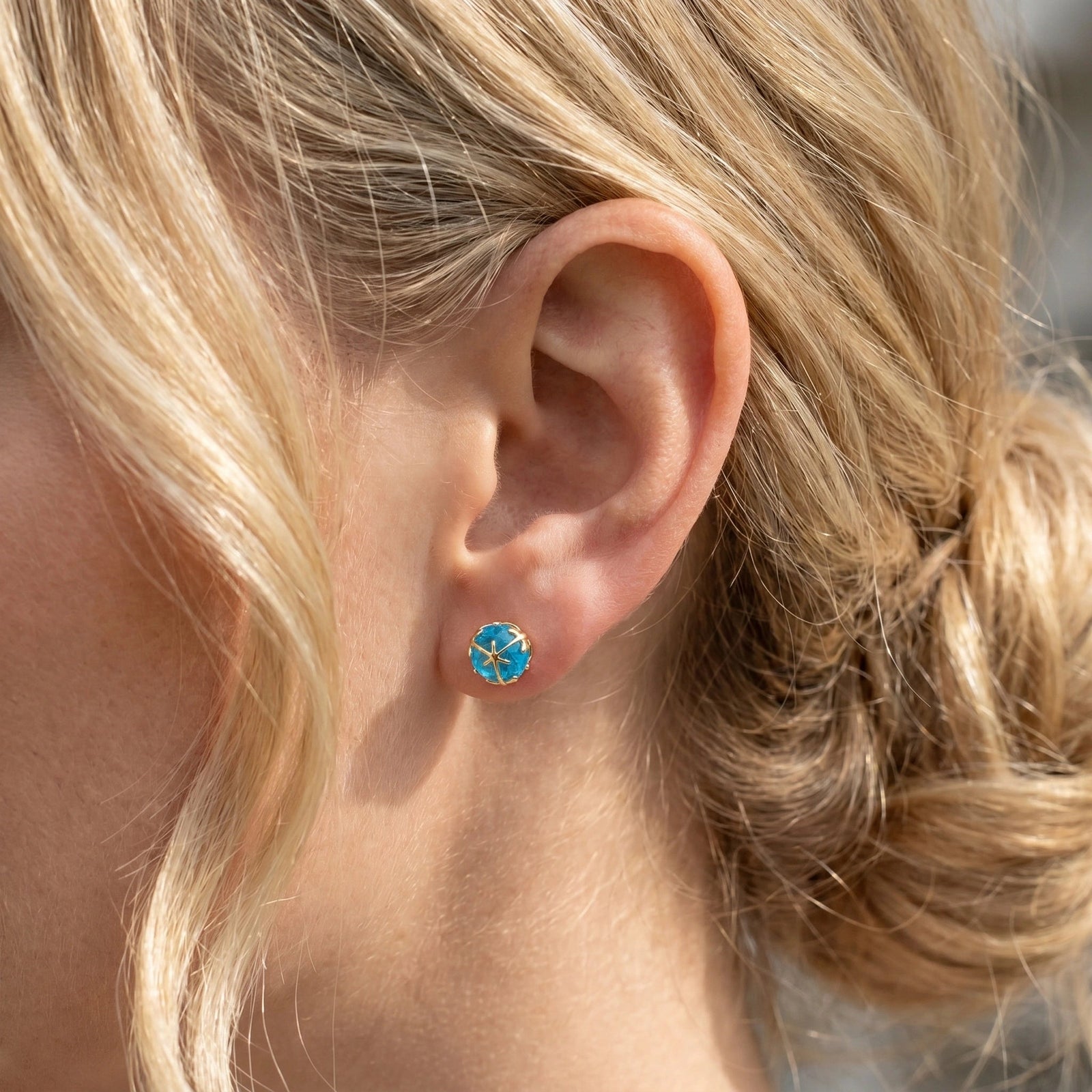 Yellow Gold Blue Topaz — Mariagiacinta