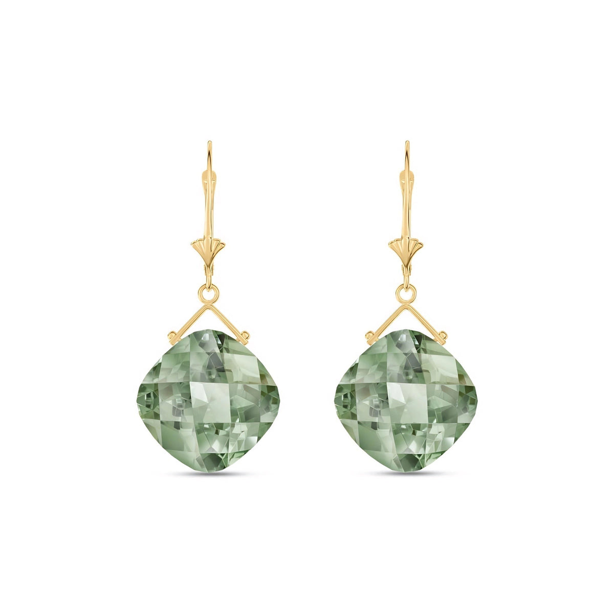 Yellow Gold Green Amethyst — Mariagiada