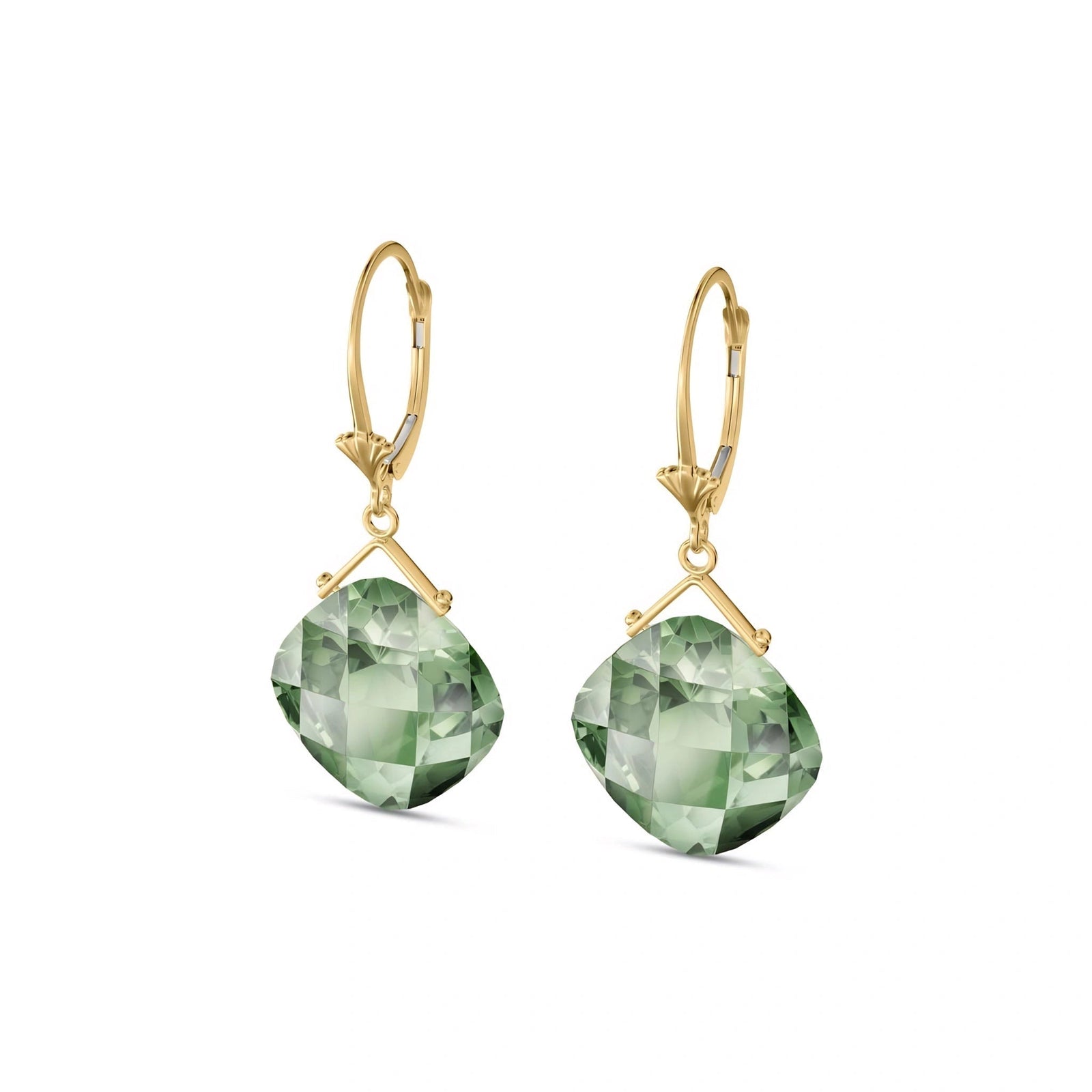 Yellow Gold Green Amethyst — Mariagiada