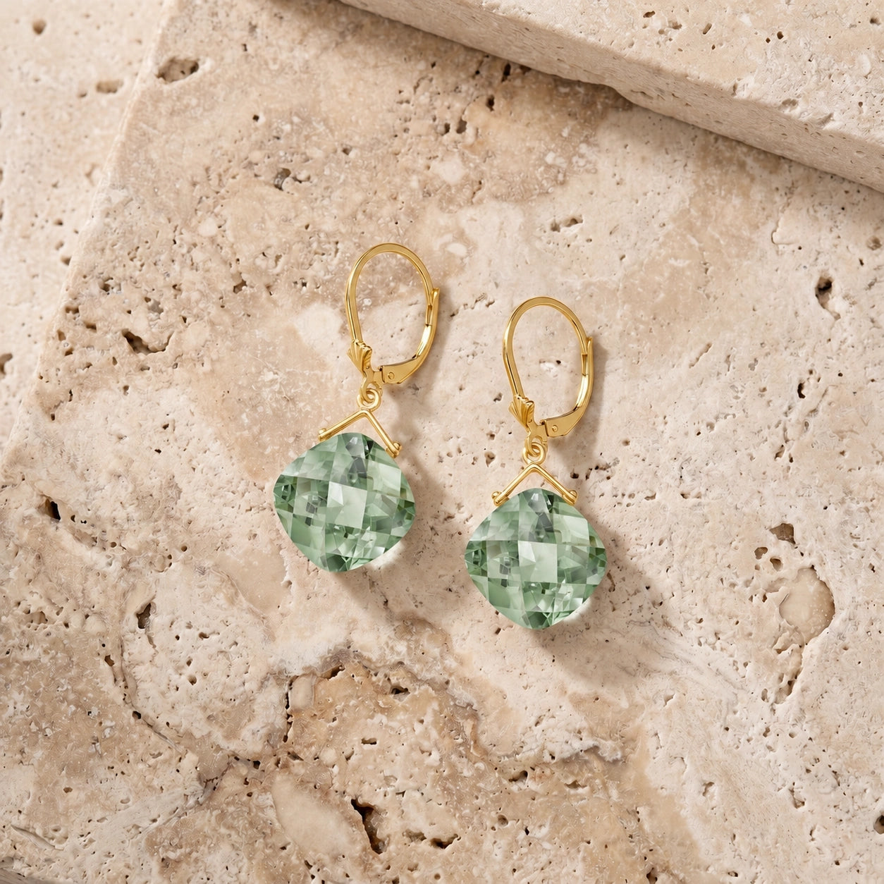 Yellow Gold Green Amethyst — Mariagiada