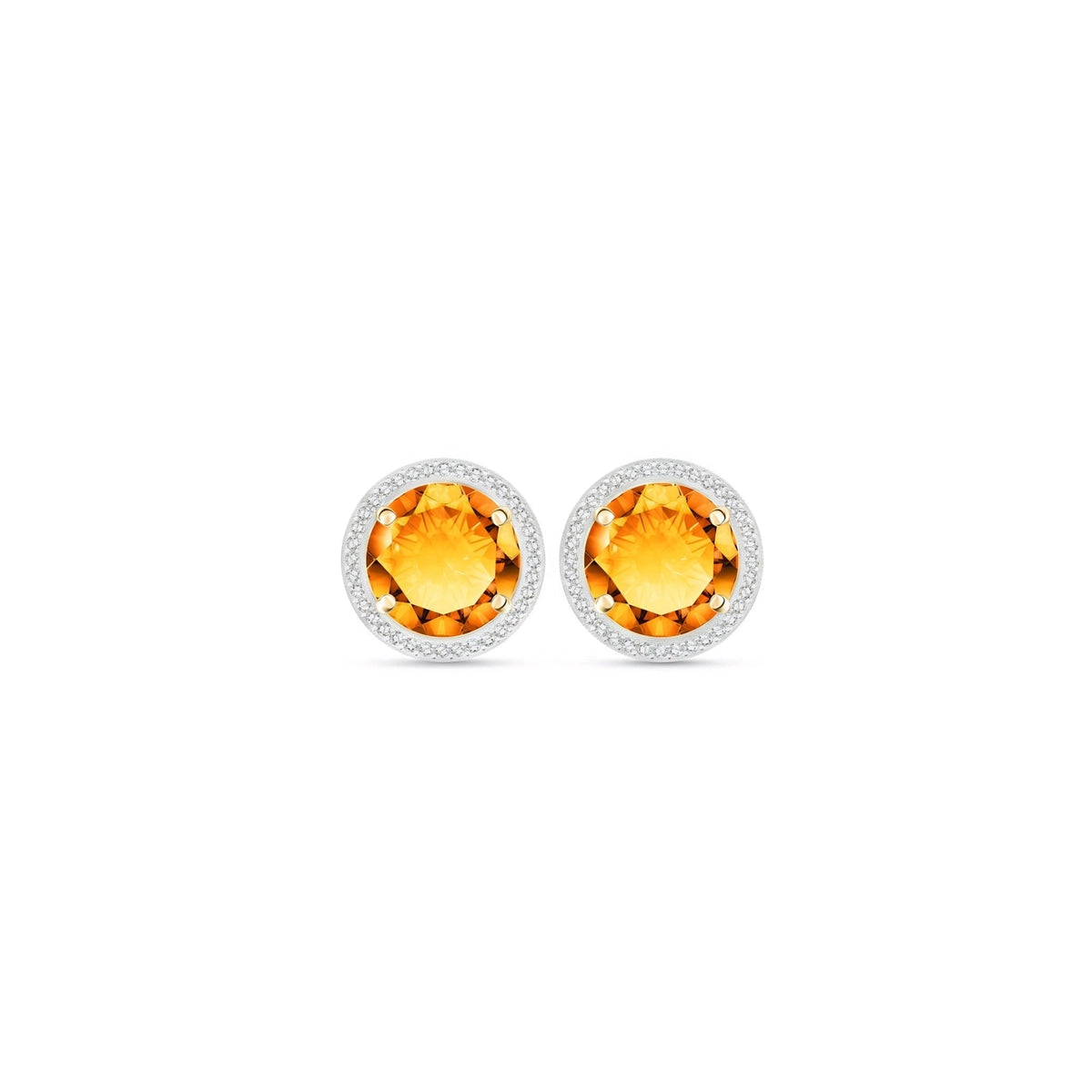 Yellow Gold Earrings Citrine 10K — Osanna