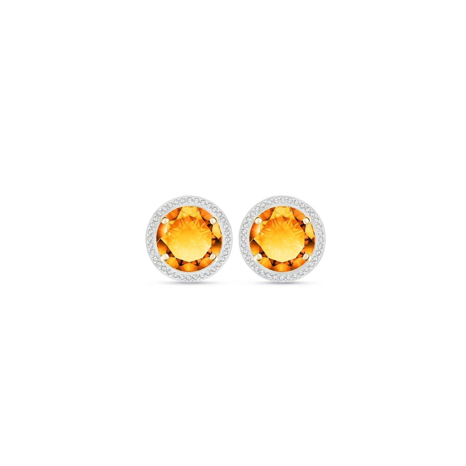 Yellow Gold Earrings Citrine 10K — Osanna