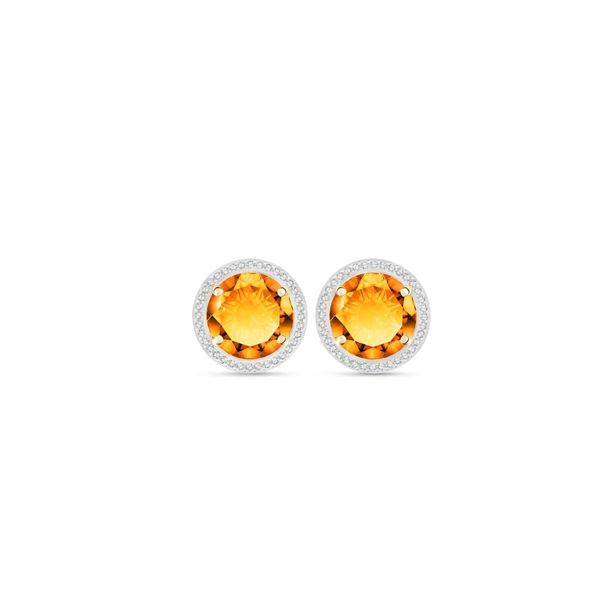 Yellow Gold Earrings Citrine 10K — Osanna