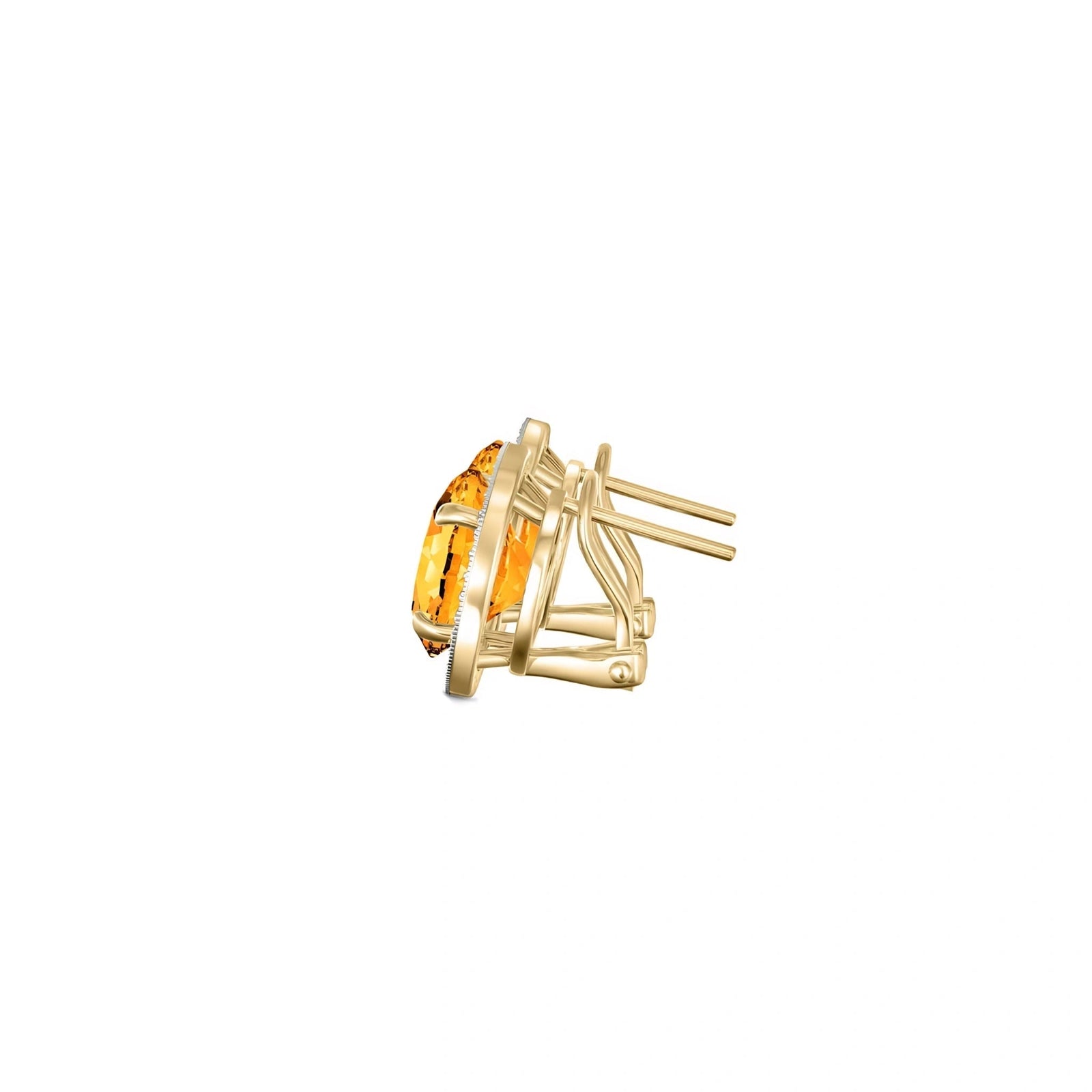 Yellow Gold Earrings Citrine 10K — Osanna