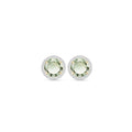 Yellow Gold Earrings Green Amethyst 10K — Osanna