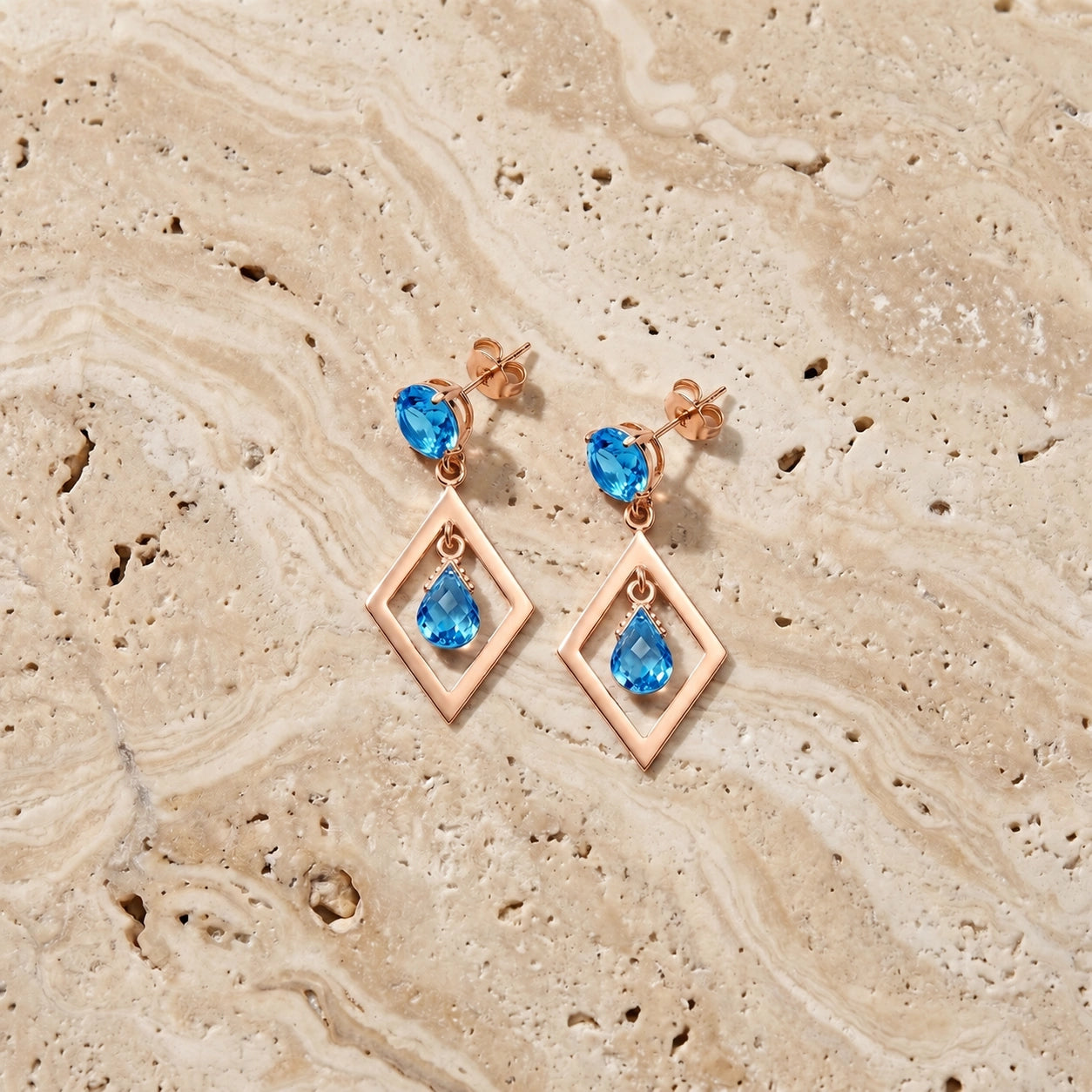 Rose Gold Blue Topaz — Mariaginevra
