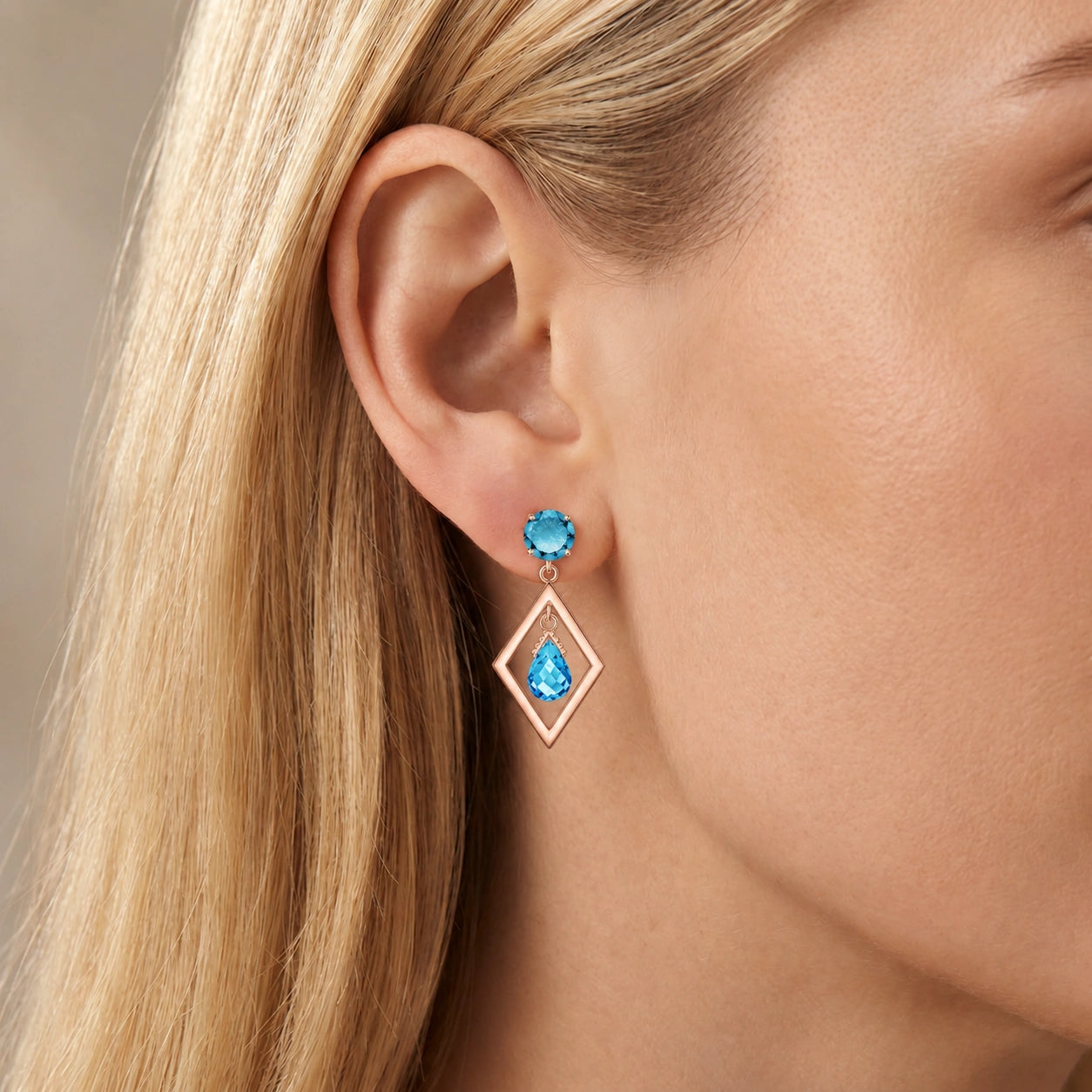 Rose Gold Blue Topaz — Mariaginevra