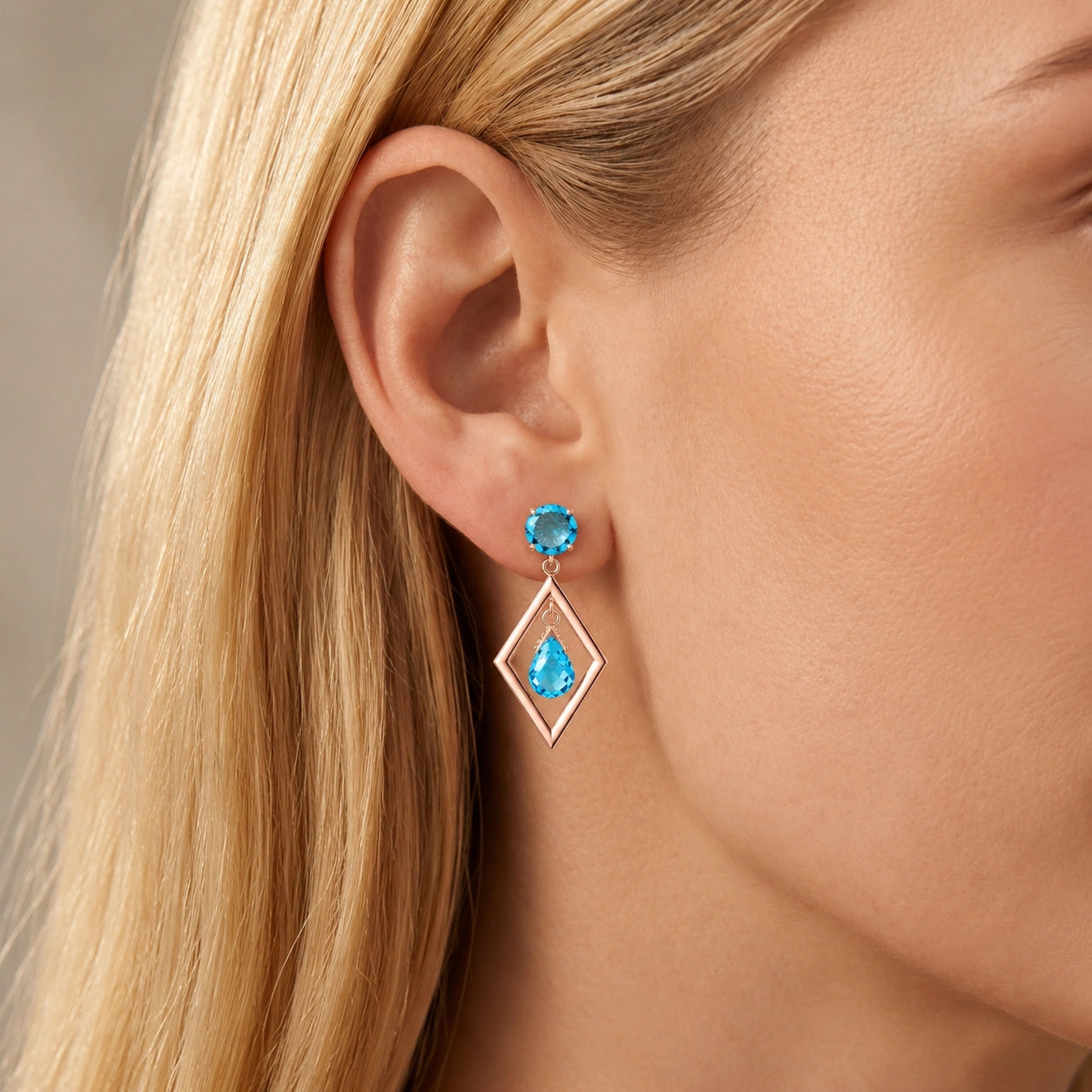 Rose Gold Blue Topaz — Mariaginevra
