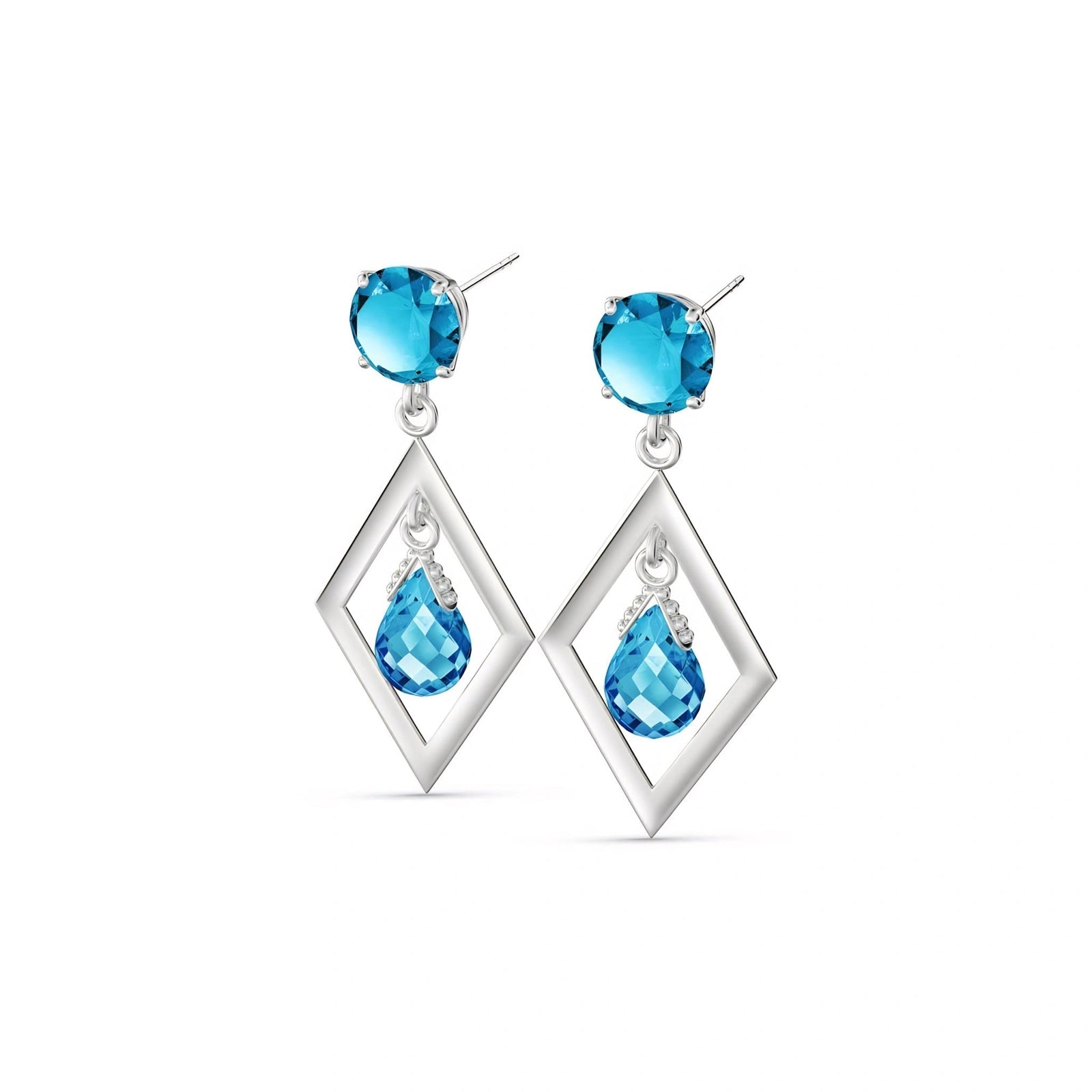 White Gold Blue Topaz — Mariaginevra