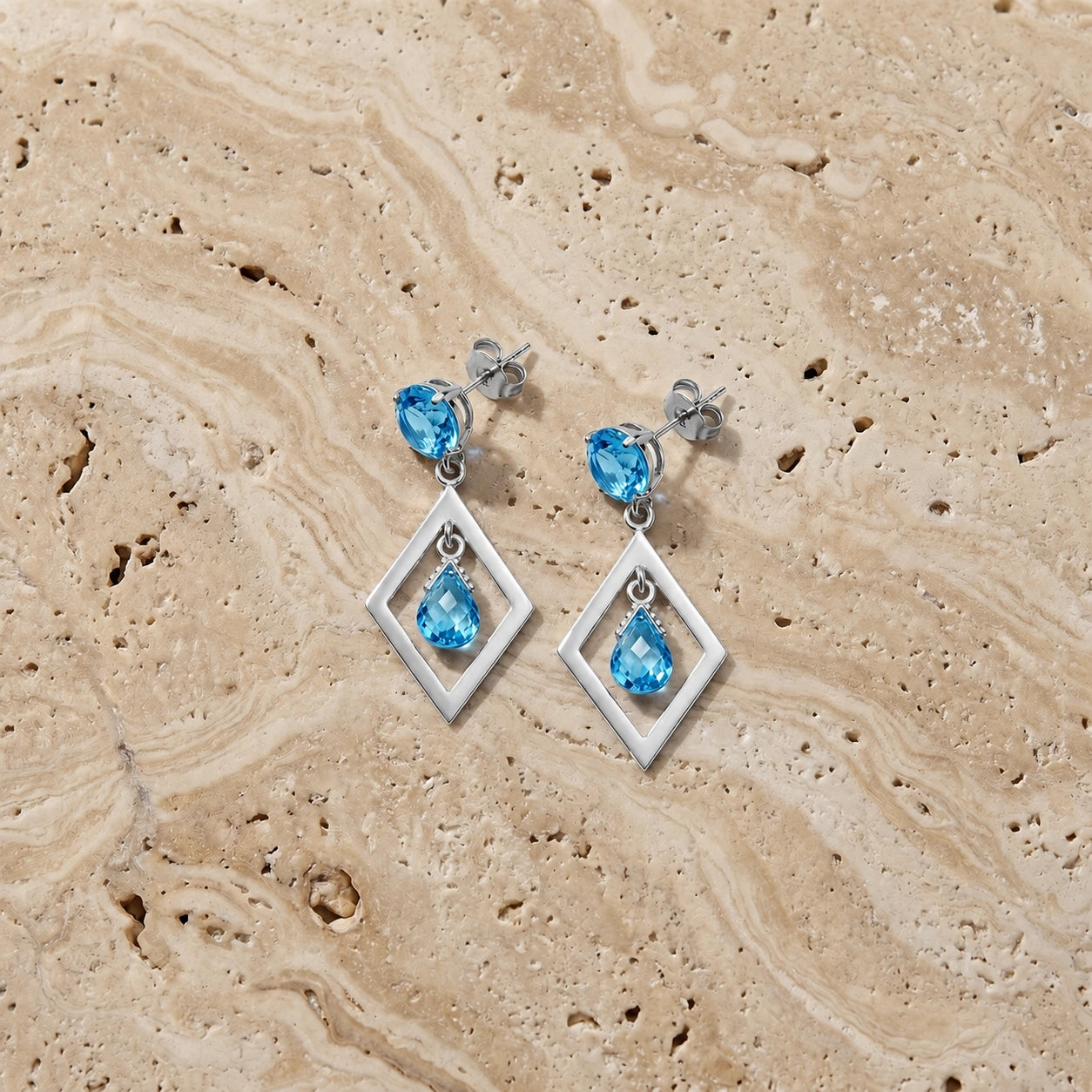 White Gold Blue Topaz — Mariaginevra