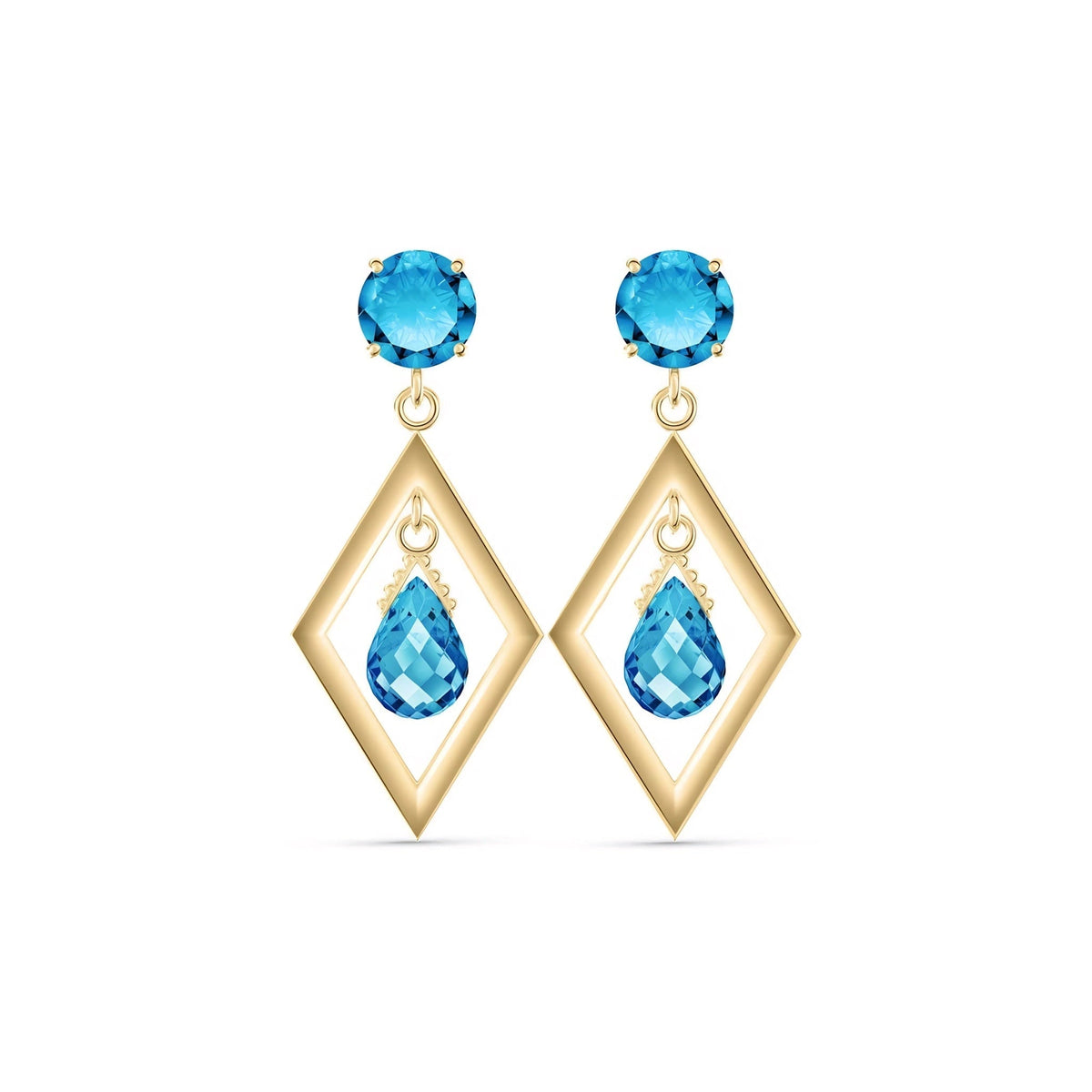 Yellow Gold Blue Topaz — Mariaginevra