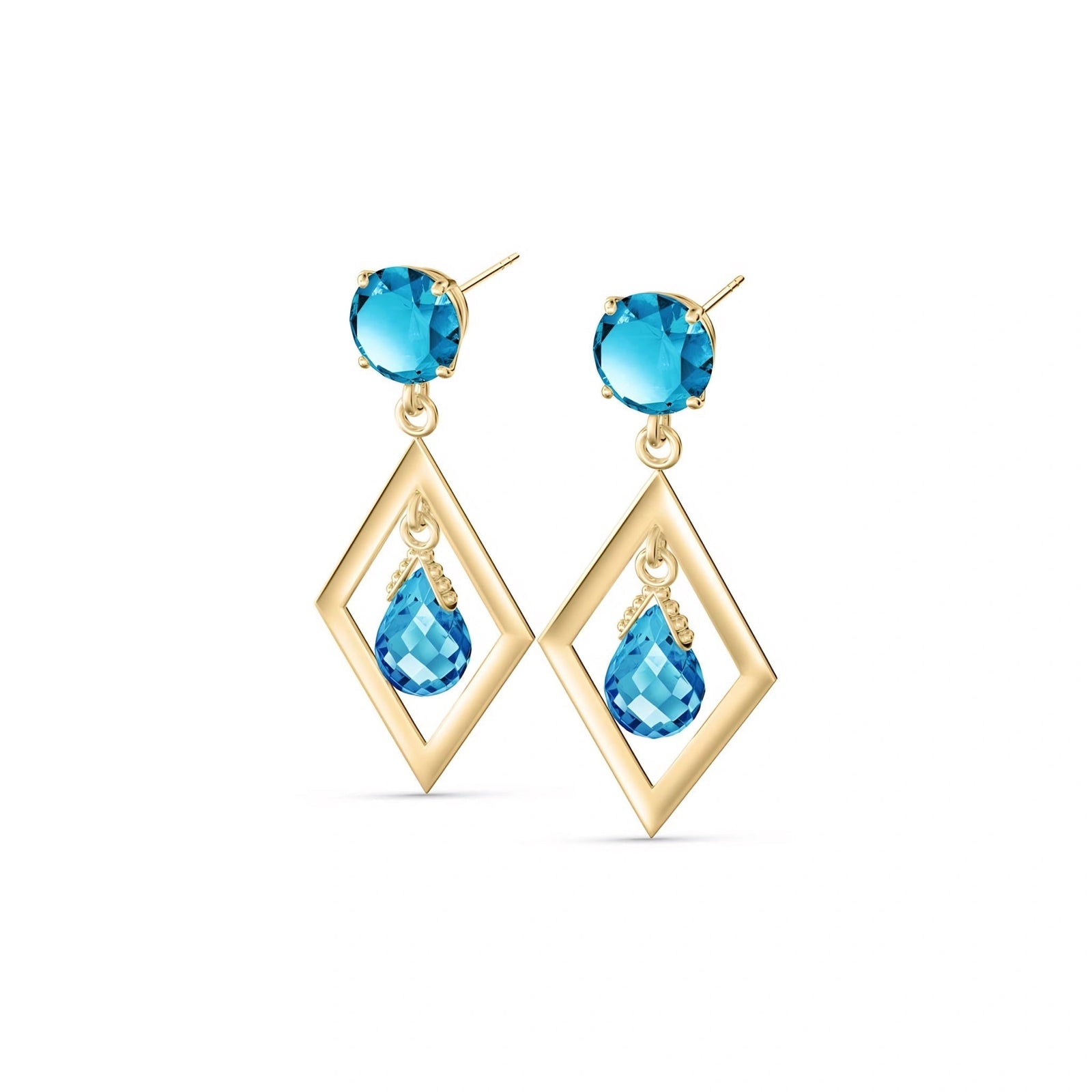 Yellow Gold Blue Topaz — Mariaginevra