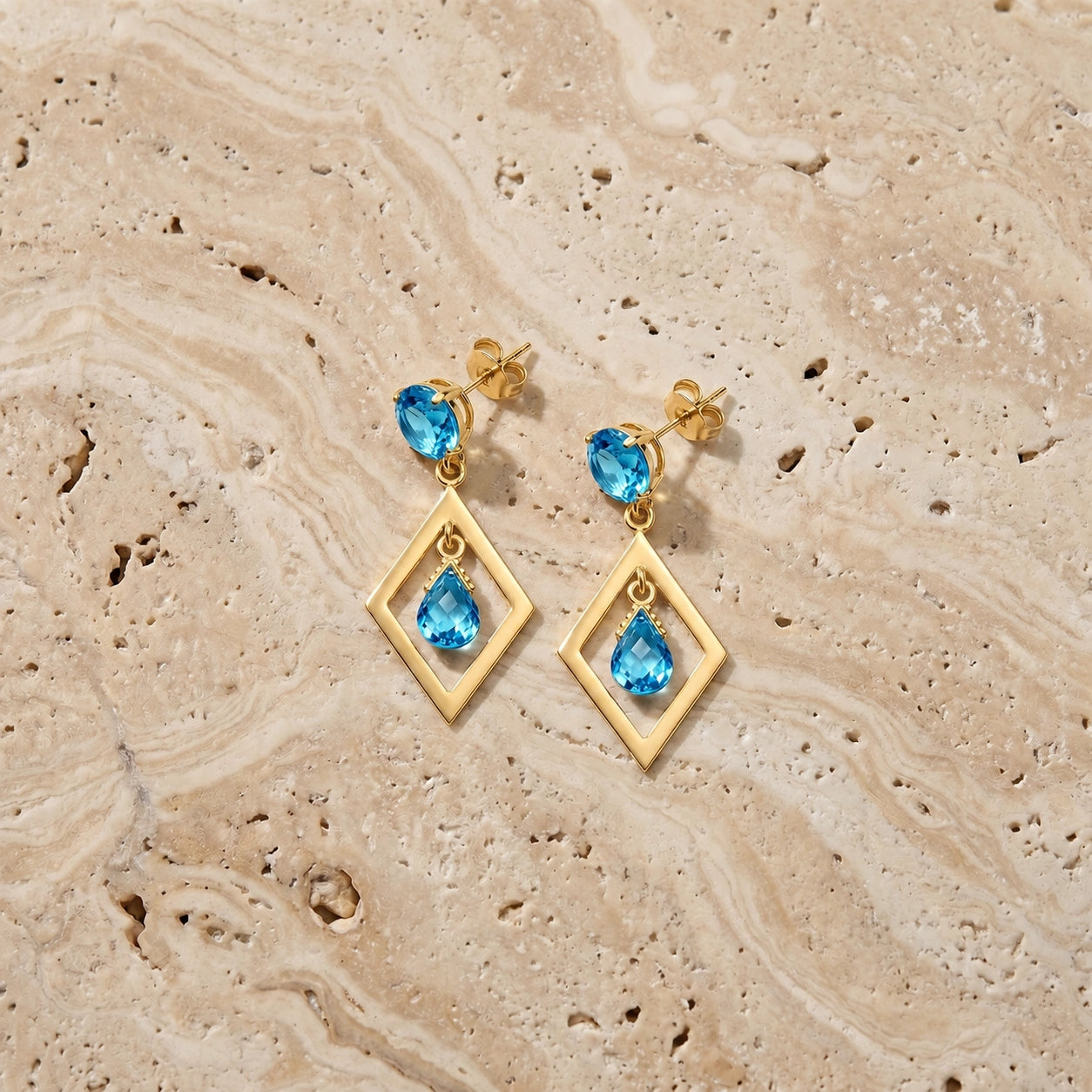 Yellow Gold Blue Topaz — Mariaginevra