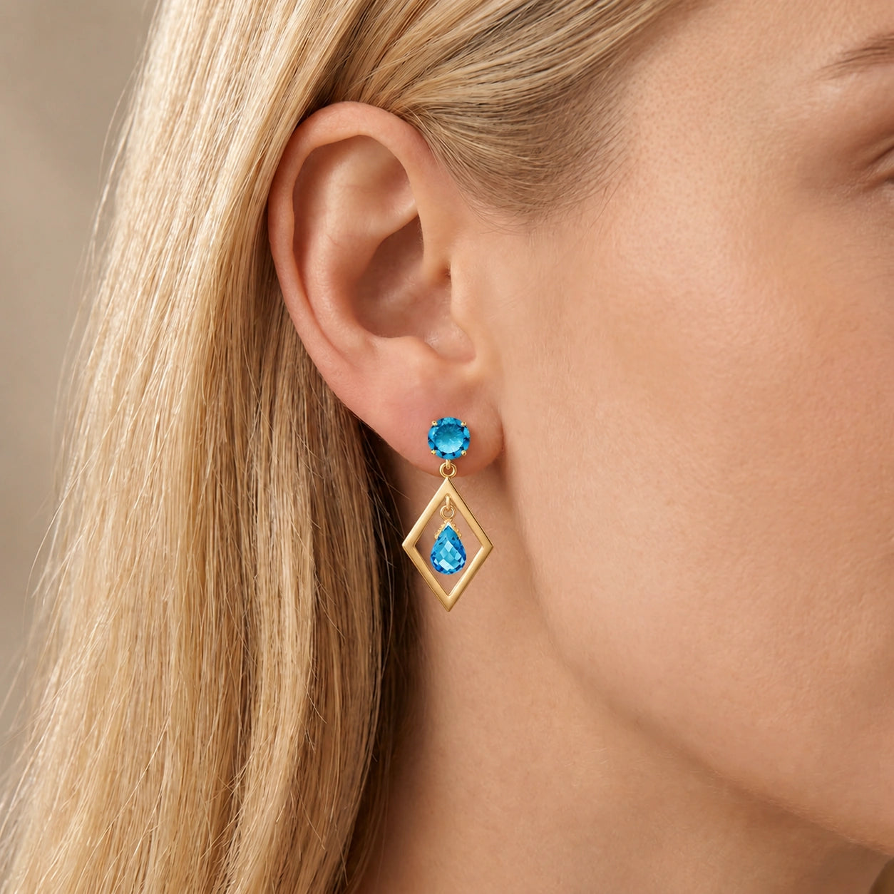 Yellow Gold Blue Topaz — Mariaginevra